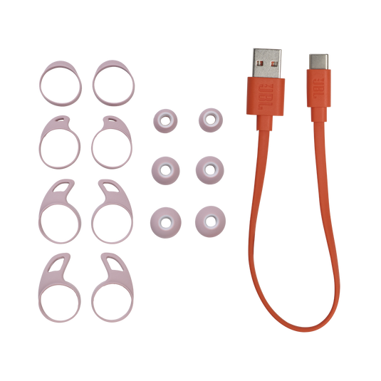 JBL Reflect Flow Pro - Pink - Waterproof true wireless Noise Cancelling active sport earbuds - Detailshot 1 image number null